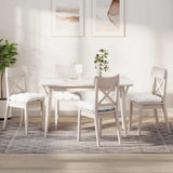 Cuscini per Seduta 4 pcs Bianco 45 x 45 x 12 cm Tessuto