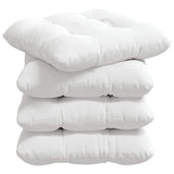 Cuscini per Seduta 4 pcs Bianco 45 x 45 x 12 cm Tessuto