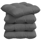 Cuscini per Seduta 4 pcs Grigio scuro 45 x 45 cm