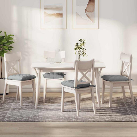 Cuscini per Seduta 2 pcs Grigio chiaro 40 x 40 x 6 cm Tessuto