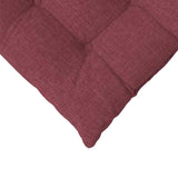 Cuscini per Seduta 2 pcs Rosso Vino 40 x 40 x 6 cm Tessuto