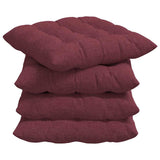 Cuscini per Seduta 2 pcs Rosso Vino 40 x 40 x 6 cm Tessuto