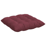 Cuscini per Seduta 2 pcs Rosso Vino 40 x 40 x 6 cm Tessuto