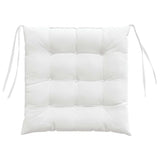 Cuscini per Seduta 2 pcs Bianco 40 x 40 x 6 cm Tessuto