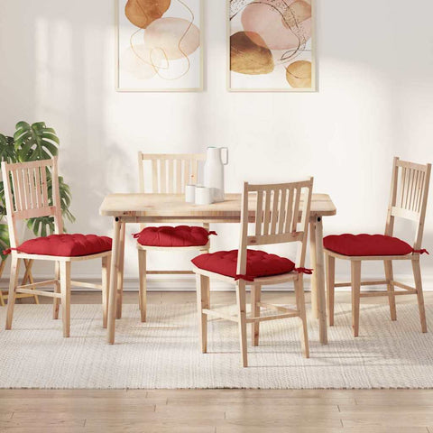 Cuscini per Seduta 2 pcs Rosso 40 x 40 x 6 cm Tessuto