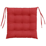 Cuscini per Seduta 2 pcs Rosso 40 x 40 x 6 cm Tessuto
