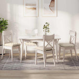 Cuscini per Seduta 4 pcs Crema 40 x 40 x 6 cm Tessuto in Cords