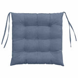 Cuscini per Seduta 4 pcs Blu 40 x 40 x 6 cm Tessuto in Cords