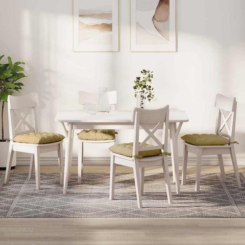 Cuscini per Seduta 4 pcs Grigio Verde 40 x 40 x 6 cm