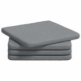 Cuscini per Seduta 4 pcs Grigio chiaro 40 x 40 x 3 cm Tessuto