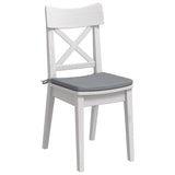 Cuscini per Seduta 4 pcs Grigio chiaro 40 x 40 x 3 cm Tessuto