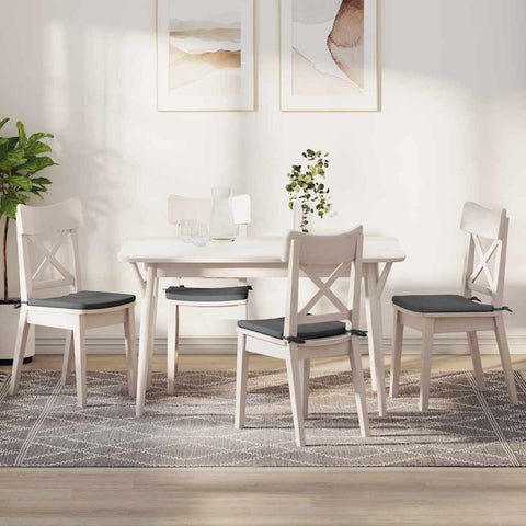 Cuscini per Seduta 4 pcs Grigio scuro 40 x 40 x 3 cm Tessuto