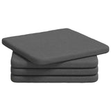 Cuscini per Seduta 4 pcs Grigio scuro 40 x 40 x 3 cm Tessuto
