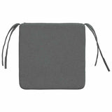 Cuscini per Seduta 4 pcs Grigio scuro 40 x 40 x 3 cm Tessuto