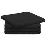 Cuscini per Seduta 4 pcs Nero 40 x 40 x 3 cm Tessuto
