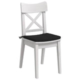 Cuscini per Seduta 4 pcs Nero 40 x 40 x 3 cm Tessuto