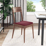 Cuscini per Seduta 4 pcs Rosso Vino 40 x 40 x 3 cm Tessuto