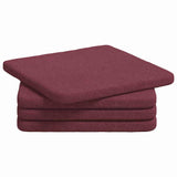 Cuscini per Seduta 4 pcs Rosso Vino 40 x 40 x 3 cm Tessuto