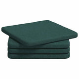 Cuscini per Seduta 4 pcs Verde Scuro 40 x 40 x 3 cm Tessuto