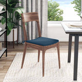 Cuscini per Seduta 4 pcs Blu 40 x 40 x 3 cm Tessuto