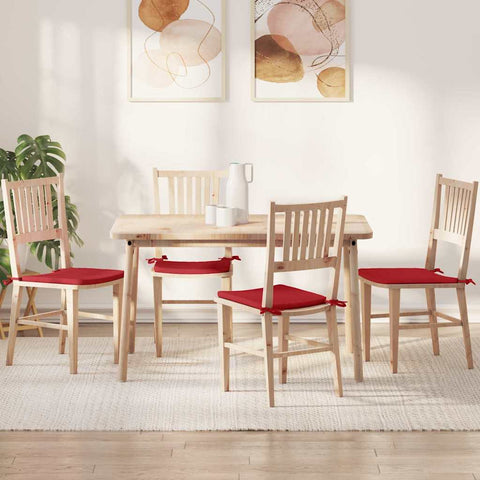 Cuscini per Seduta 4 pcs Rosso 40 x 40 x 3 cm Tessuto