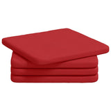 Cuscini per Seduta 4 pcs Rosso 40 x 40 x 3 cm Tessuto