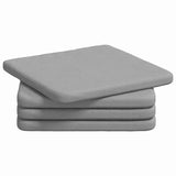 Cuscini per Seduta 4 pcs Grigio Nuvola 40 x 40 x 3 cm Tessuto