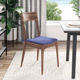 Cuscini per Seduta 4 pcs Blu jeans 40 x 40 x 3 cm Tessuto