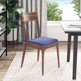 Cuscini per Seduta 4 pcs Blu jeans 40 x 40 x 3 cm Tessuto