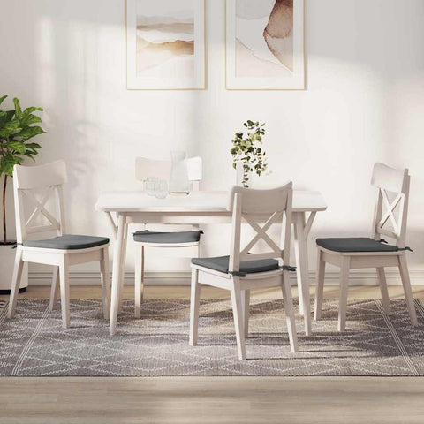 Cuscini per Seduta 4 pcs Grigio scuro 40 x 40 x 3 cm