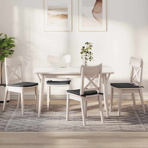 Cuscini per Seduta 4 pcs Grigio scuro 40 x 40 x 3 cm