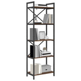 Libreria Rovere fumé 56 x 34 x 171 cm Legno truciolato