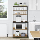 Mensola da cucina 5 livelli 80 x 40 x 168 cm Legno truciolato