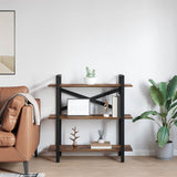 Libreria Rovere fumé 100 x 33,5 x 102 cm Legno truciolato