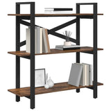 Libreria Rovere fumé 100 x 33,5 x 102 cm Legno truciolato