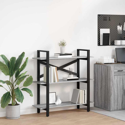 Libreria Grigio Sonoma 100 x 33,5 x 102 cm Legno truciolato