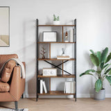 Libreria Rovere fumé 75 x 30 x 156 cm Legno truciolato