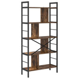 Libreria Rovere fumé 75 x 30 x 156 cm Legno truciolato