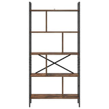 Libreria Rovere fumé 75 x 30 x 156 cm Legno truciolato