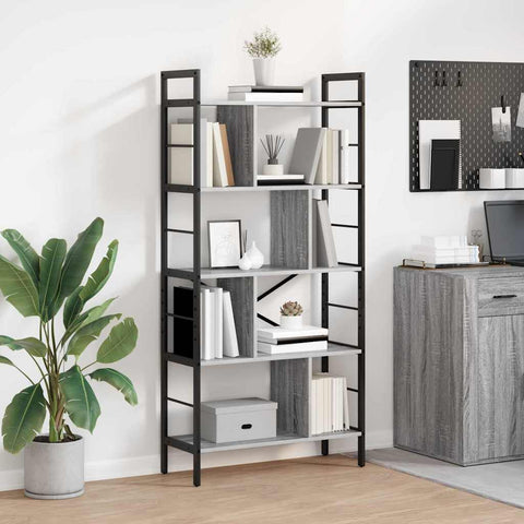 Libreria Grigio Sonoma 75 x 30 x 156 cm Legno truciolato