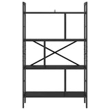 Libreria Rovere Nero 75 x 30 x 123,5 cm Legno truciolato