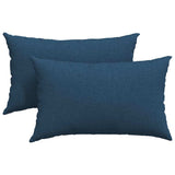 Cuscini da Divano 2 pcs Blu 50 x 30 cm Tessuto