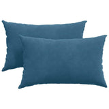 Cuscini da Divano 2 pcs Blu 50 x 30 cm Tessuto in Cords