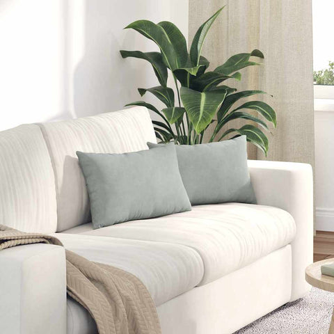 Cuscini da Divano 2 pcs Grigio chiaro 50 x 30 cm