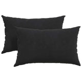 Cuscini da Divano 2 pcs Nero 50 x 30 cm Tessuto in Cords
