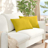 Cuscini da Divano 2 pcs Giallo 60 x 40 cm Tessuto in Cords