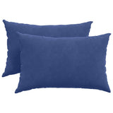 Cuscini da Divano 2 pcs Blu Polizia 60 x 40 cm Tessuto in Cords
