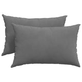 Cuscini da Divano 2 pcs Grigio scuro 60 x 40 cm Tessuto