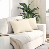 Cuscini da Divano 2 pcs Crema 60 x 40 cm Tessuto in Cords