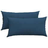 Cuscini da Divano 2 pcs Blu 80 x 40 cm Tessuto